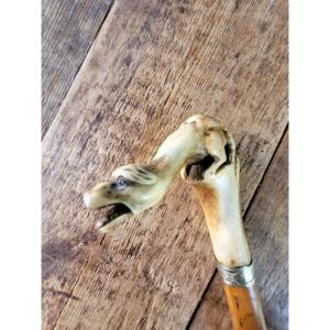 Canne " Gargouille " Manche en Andouiller 