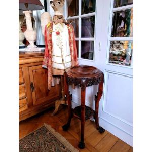 Grande Sellette en Noyer et Bronze doré -  Gabriel Viardot ( 1830 -1904)