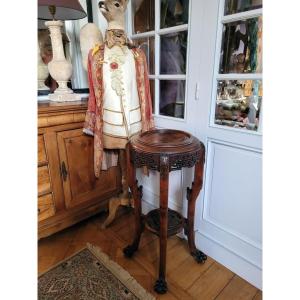 Grande Sellette en Noyer et Bronze doré -  Gabriel Viardot ( 1830 -1904)