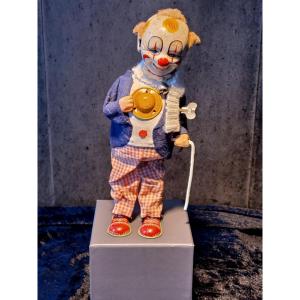 " Clown  " Jouet Automate  Vintage  Mécanique des Années 50 .