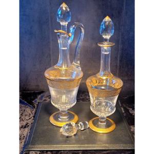 SAINT-LOUIS Modèle THISTLE - Aiguière et Carafe en Cristal