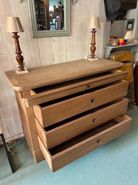 Louis Philippe Oak Chest Of Drawers-photo-3