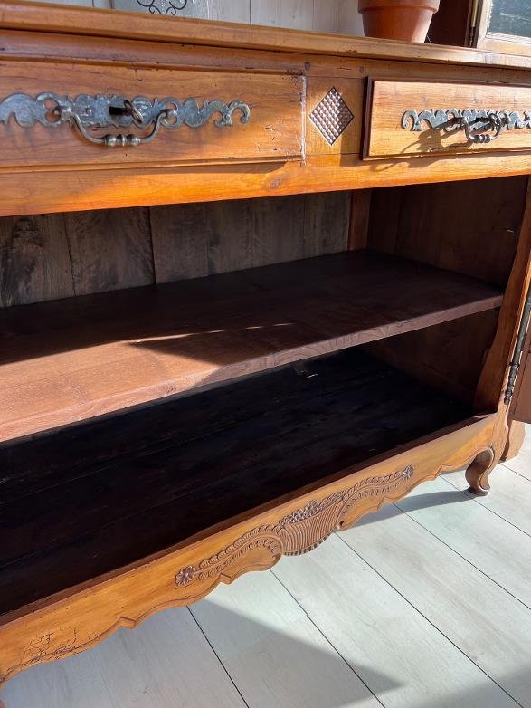 Low Cherry Wood Sideboard-photo-3