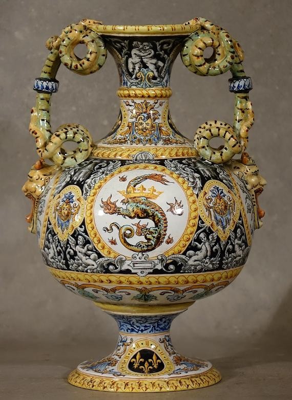 Renaissance-style Earthenware Vase - Tortat In Blois