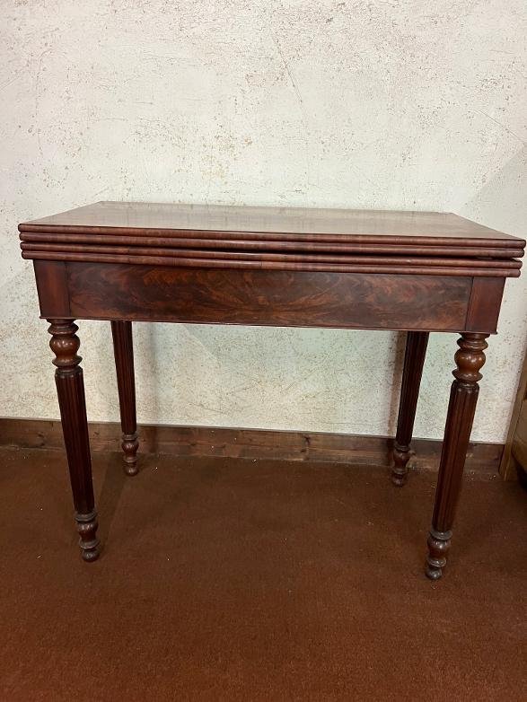 Table à jeux en acajou-photo-4