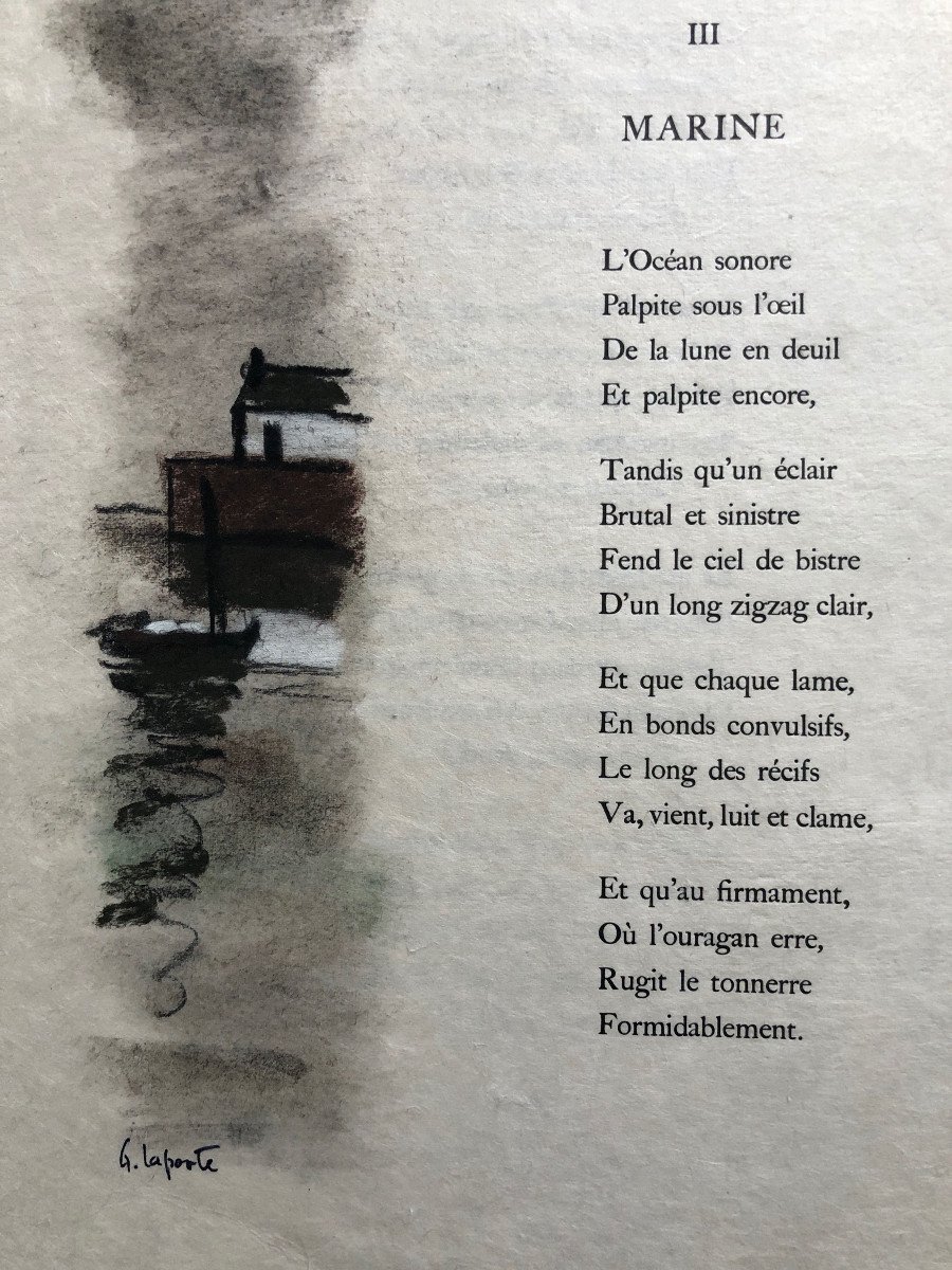 Paul Verlaine- Poèmes Saturniens-illustré de  20 pastels originaux de Georges Laporte-photo-2