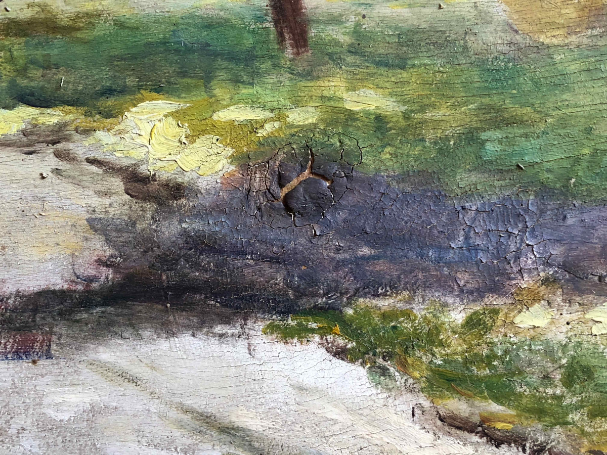 Ambrogini, Landscape With Haystacks.-photo-2