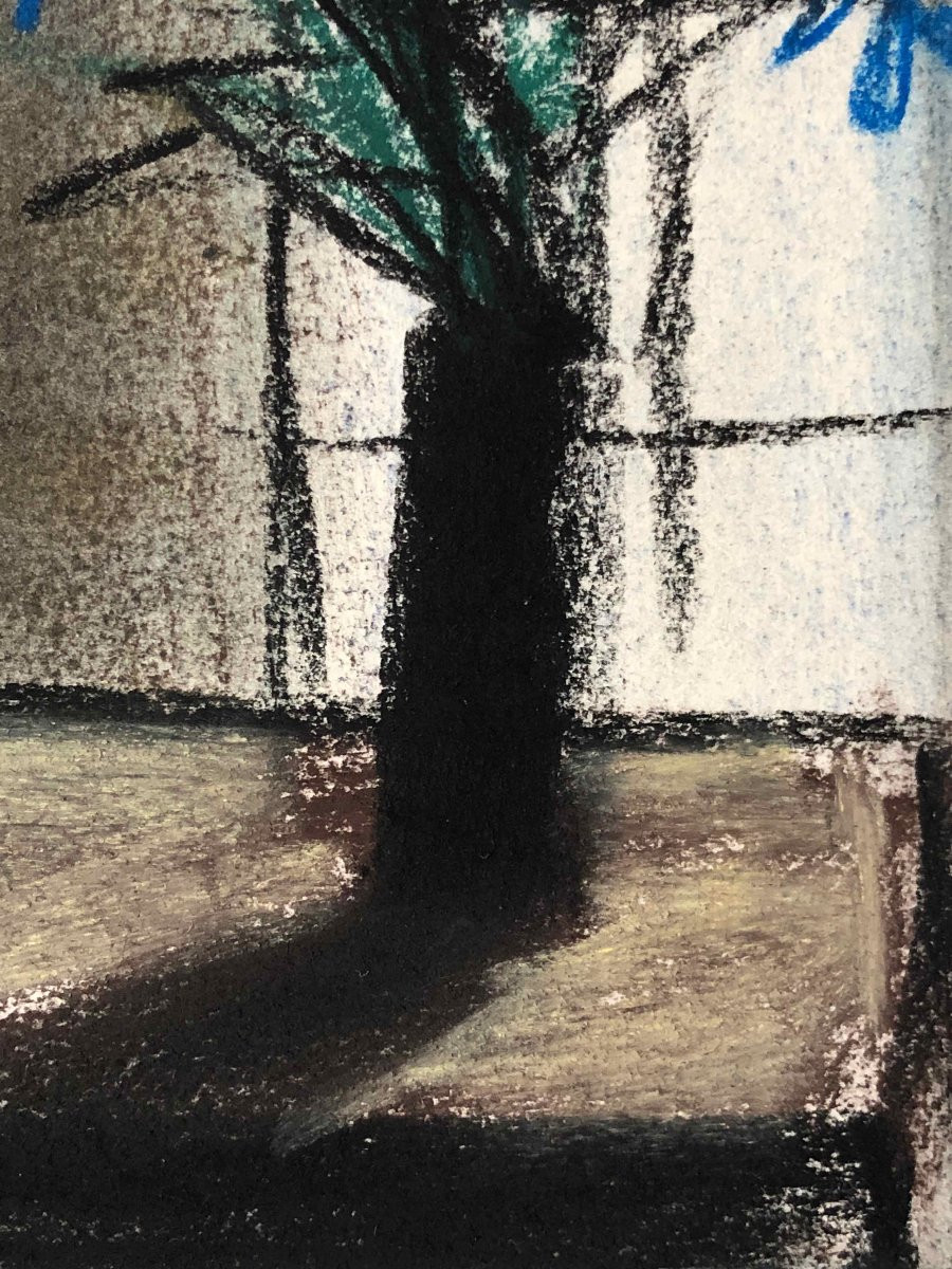 Flowers, Pastel By Georges Laporte.-photo-2