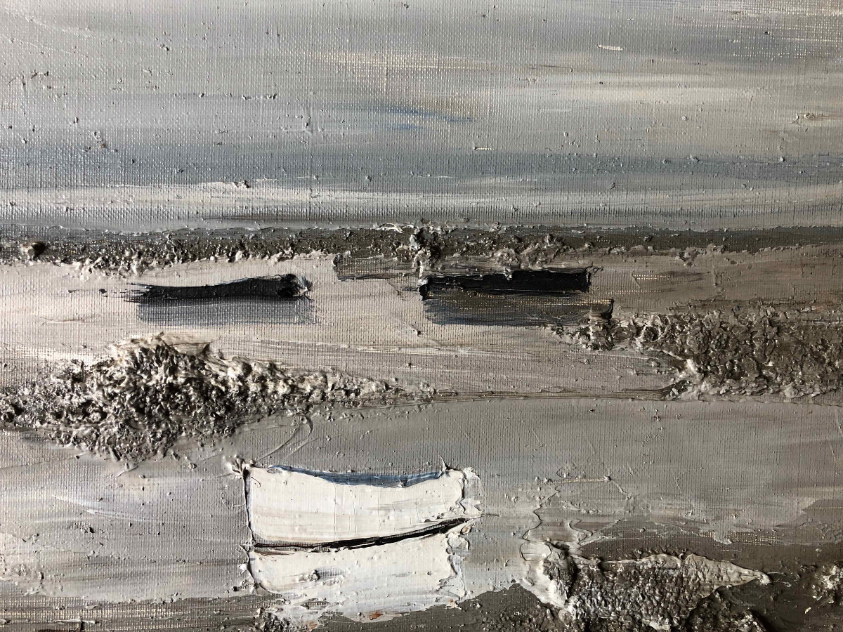 Barques à marée basse par georges Laporte (1926-2000) -photo-2