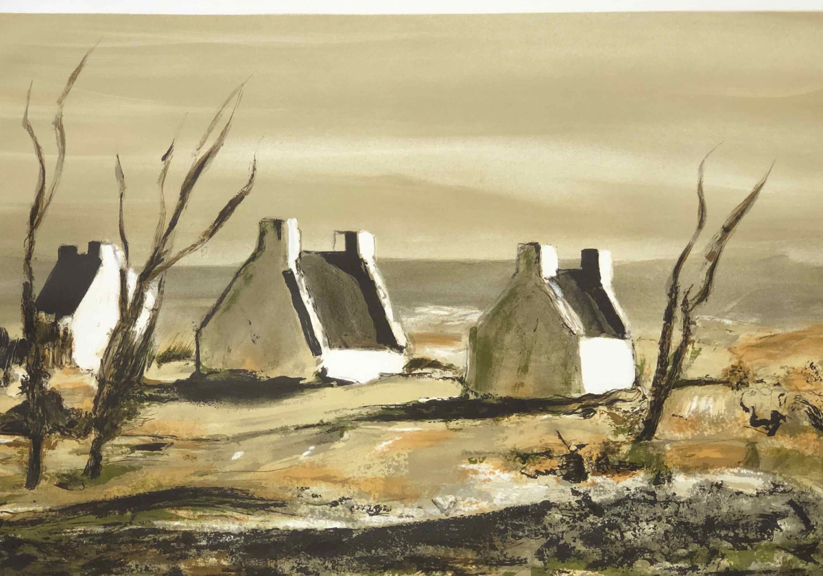 Fishermen's Houses In Brittany. Georges Laporte (1926-2000)-photo-2