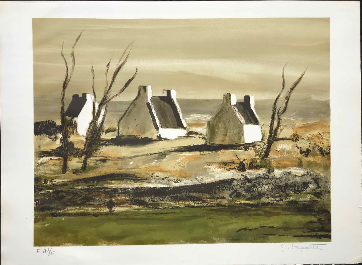 Fishermen's Houses In Brittany. Georges Laporte (1926-2000)