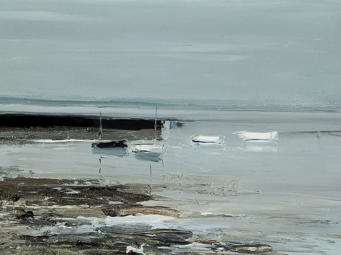 La digue  par georges Laporte (1926-2000)-photo-2