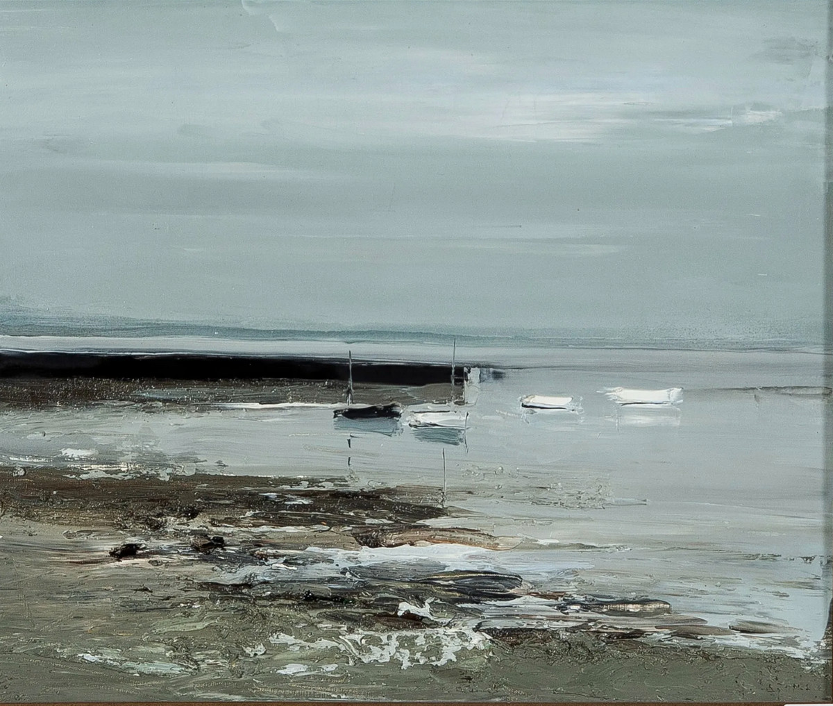 La digue  par georges Laporte (1926-2000)