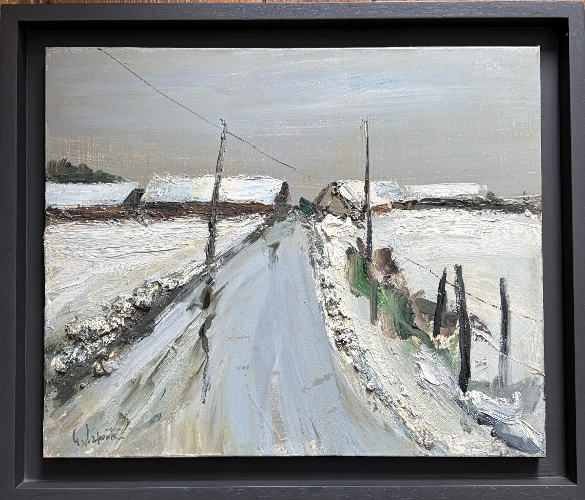 Snowy Road By Georges Laporte (1926-2000)