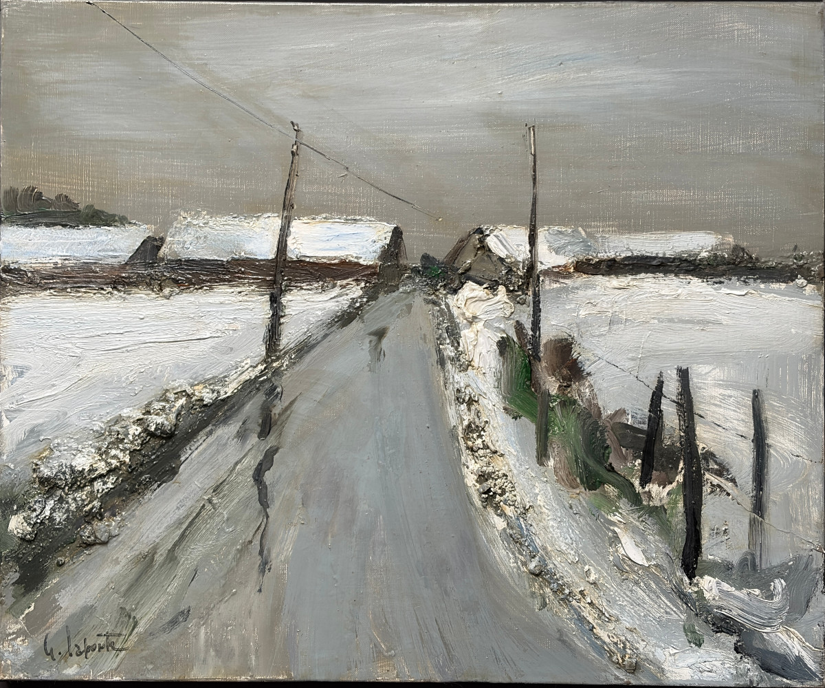 Snowy Road By Georges Laporte (1926-2000)