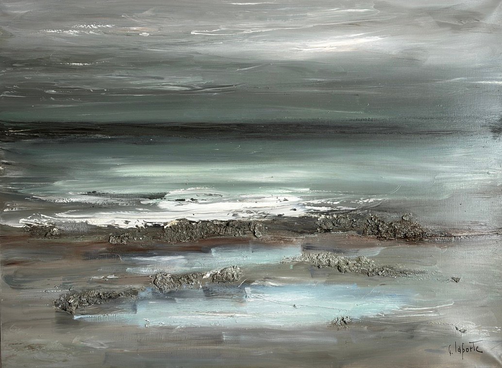 Georges Laporte (1926-2000) Coucher de soleil – Côte sauvage, Quiberon