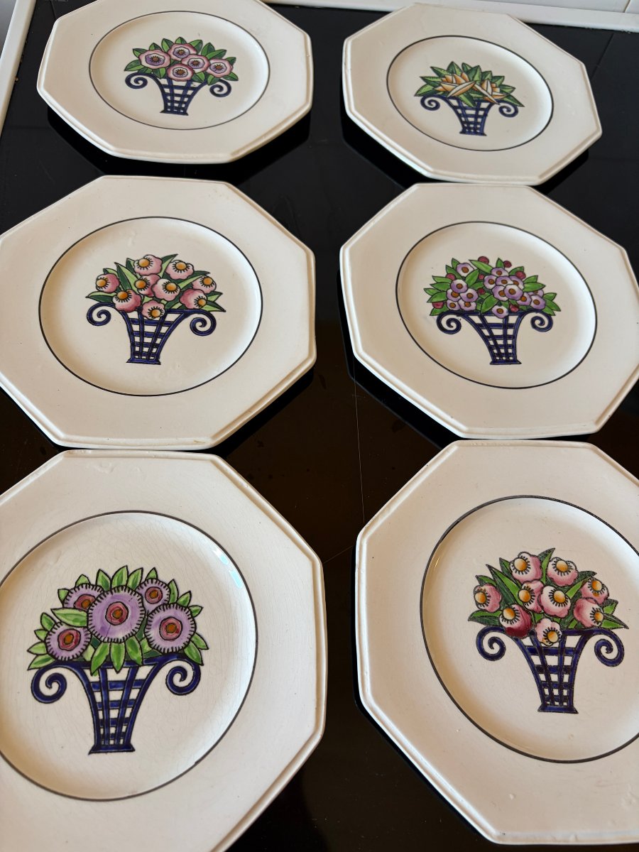 assièttes à dessert art déco 