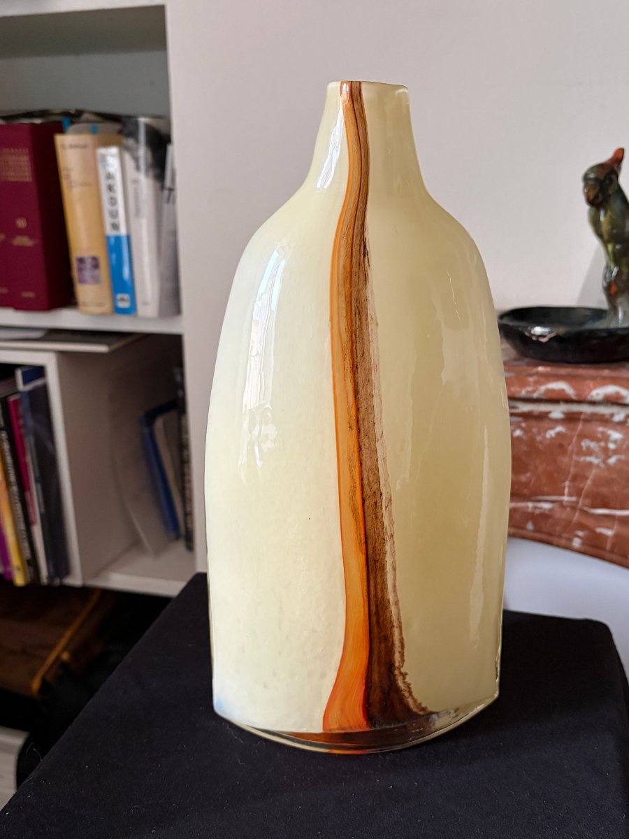 Grand vase soliflore Murano, Luciano Gaspari pour Salviati 