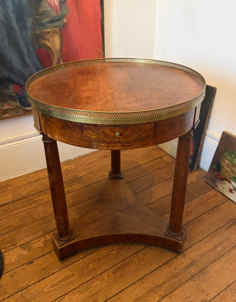 19th-century Empire-style Hot Water Bottle Table