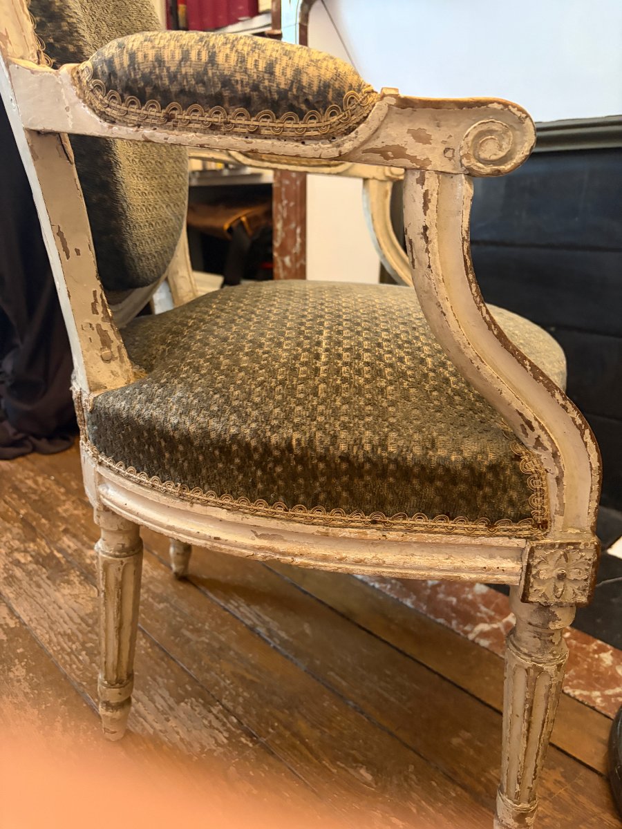 Louis XVI-era Cabriolet Armchair-photo-4