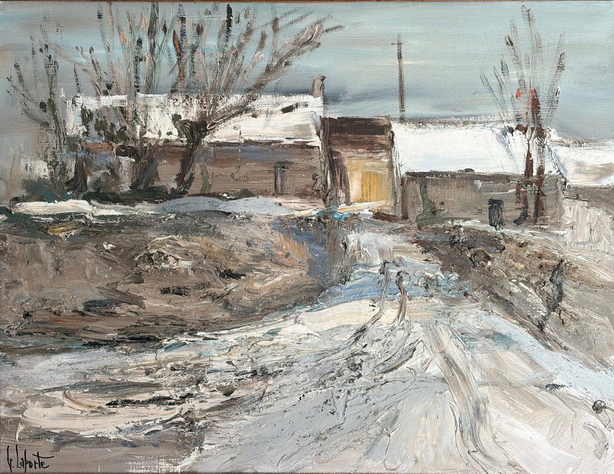 Snow In Burgundy By Georges Laporte (1926–2000)-photo-2