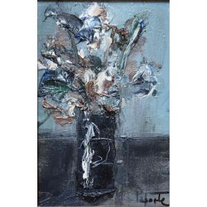 Fleurs blanches par georges Laporte (1926-2000)