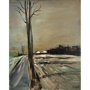 Georges Laporte, Road From Chalon To Givry In Winter.