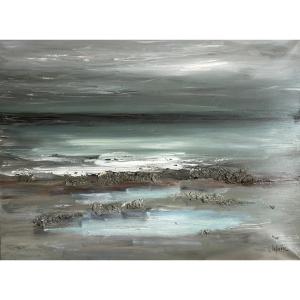 Georges Laporte (1926-2000) Coucher de soleil – Côte sauvage, Quiberon