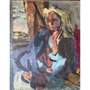 Roger Chastel (1897-1981). Madame Chastel ou Esquisse pour "Mélancolie " 1942.