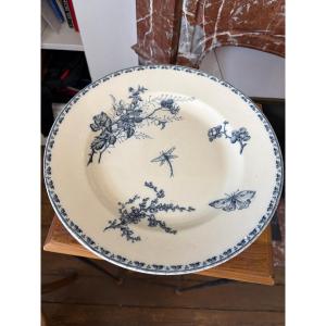 2 Plat Carmen décors libellules et papillons