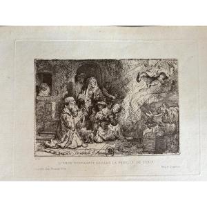 Rembrandt , Tobie et l'ange