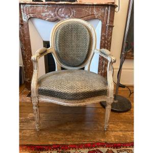 Louis XVI-era Cabriolet Armchair