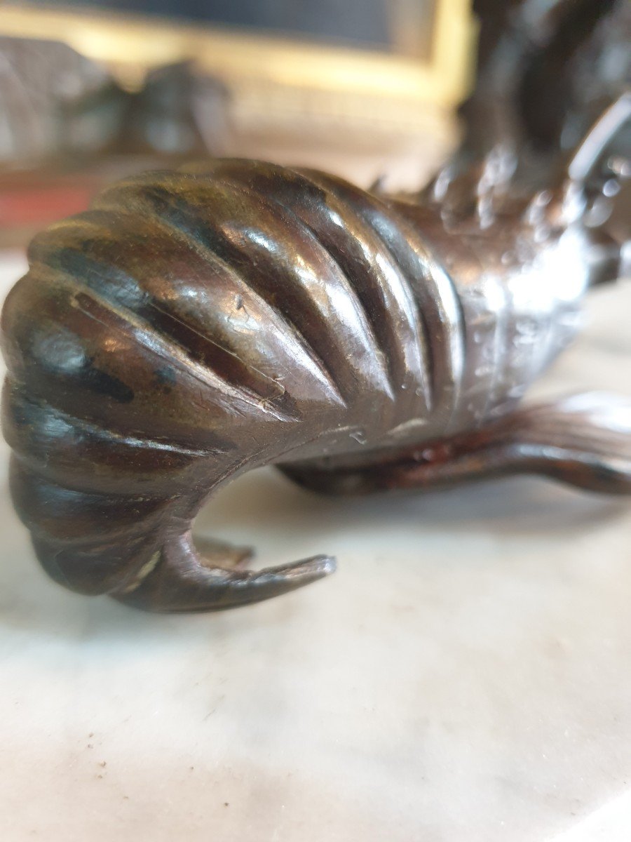 Crayfish In Bronze, Japan Meiji Period-photo-6