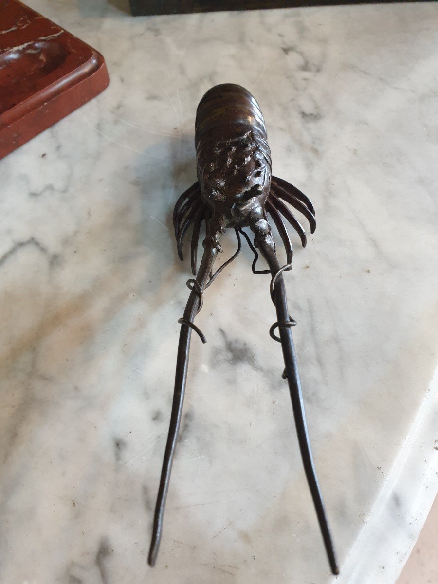 Crayfish In Bronze, Japan Meiji Period-photo-8