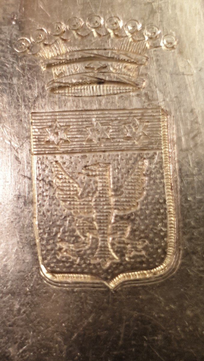 12 Fourchettes Et 6 Cuillères En Argent Massif Armoiries à La Couronne Comtale-photo-4