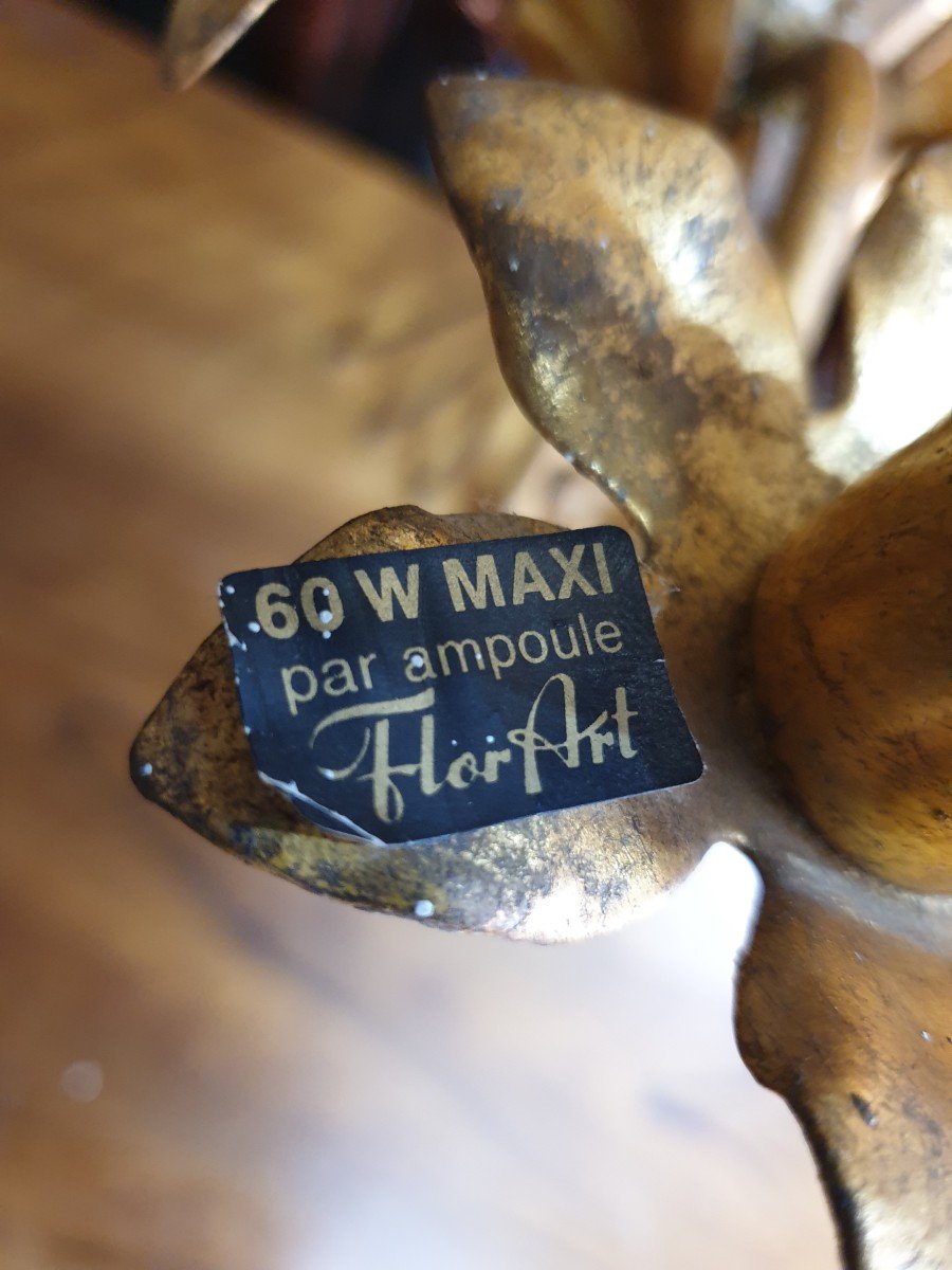 Golden Metal Wall Lamp Maison Florart-photo-3