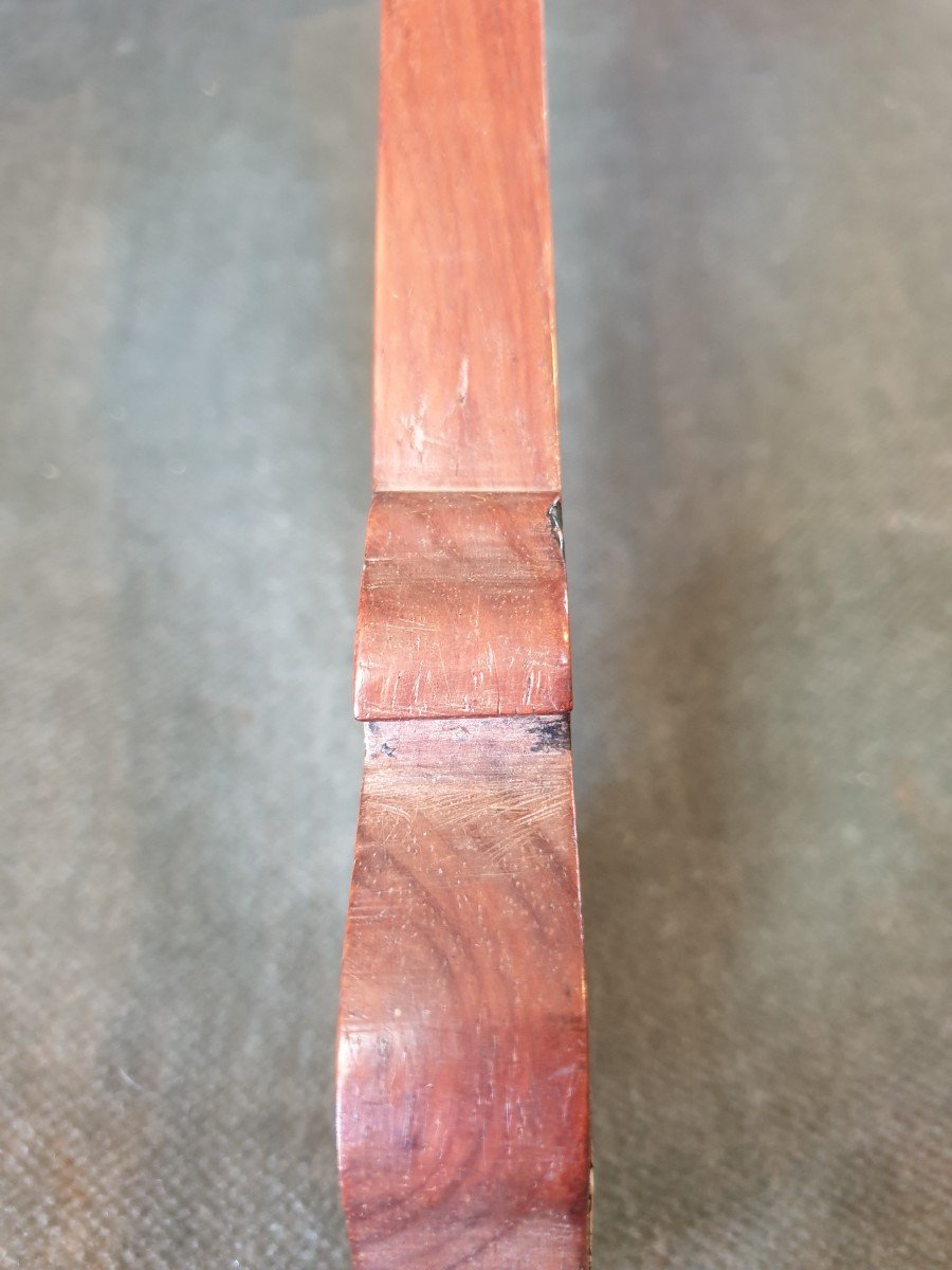 Wooden Crucifix Inlaid With Mother-of-pearl, Burgundy Cross. Indochinese Work-photo-5