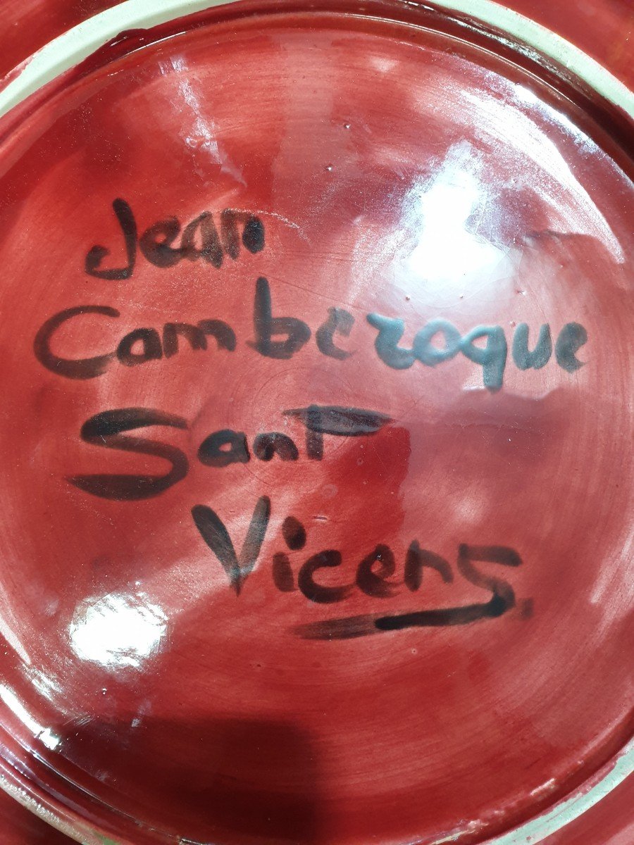 Large Dish By Jean Camberoque For Sant Vicens-photo-2