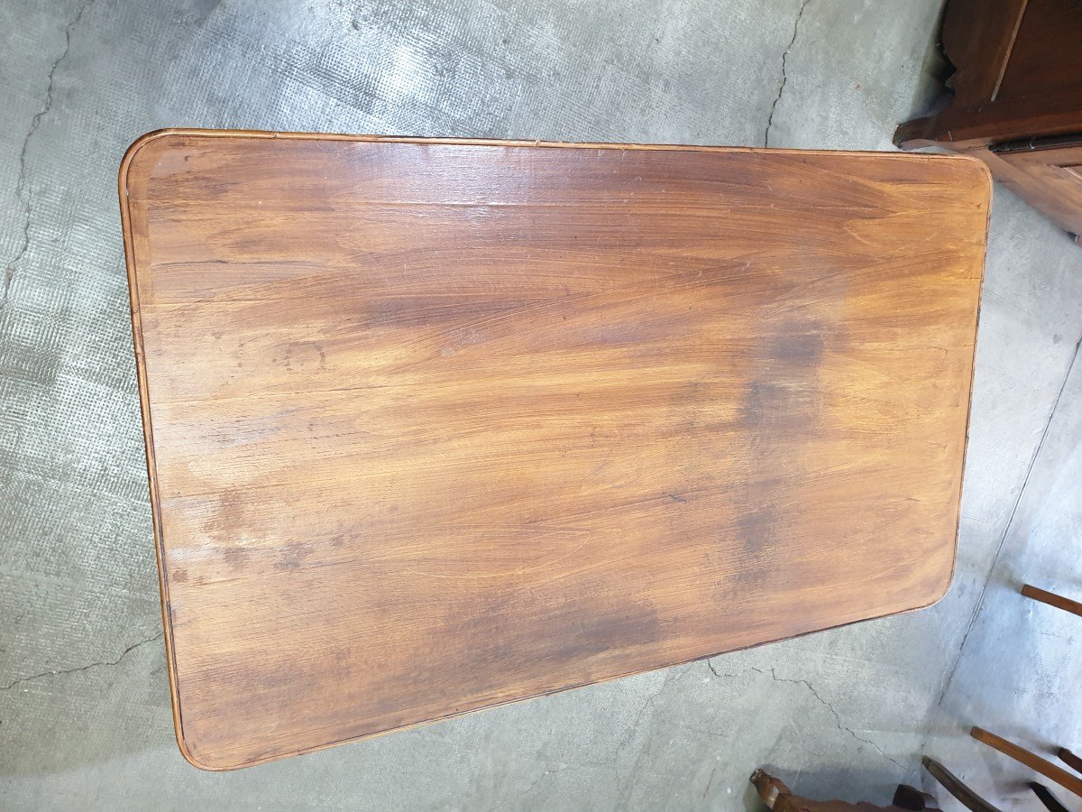 Desk In Rattan And Oak Veneer By Louis Sognot-photo-8