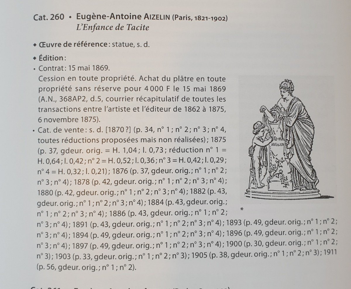 Sujet En Bronze Représentant "l'enfance De Tacite" Par Eugène-antoine Aizelin-photo-1