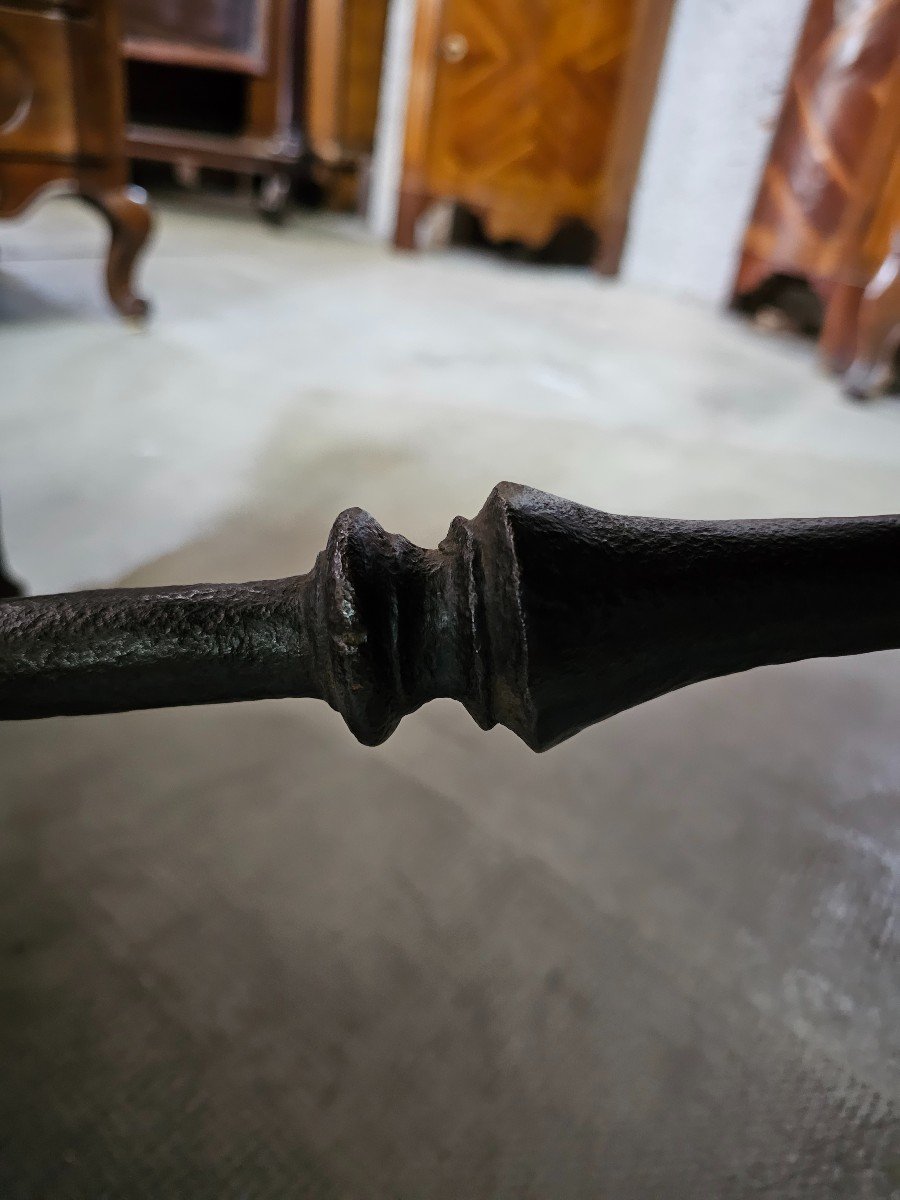 Spanish Table In Oak And Wrought Iron-photo-5