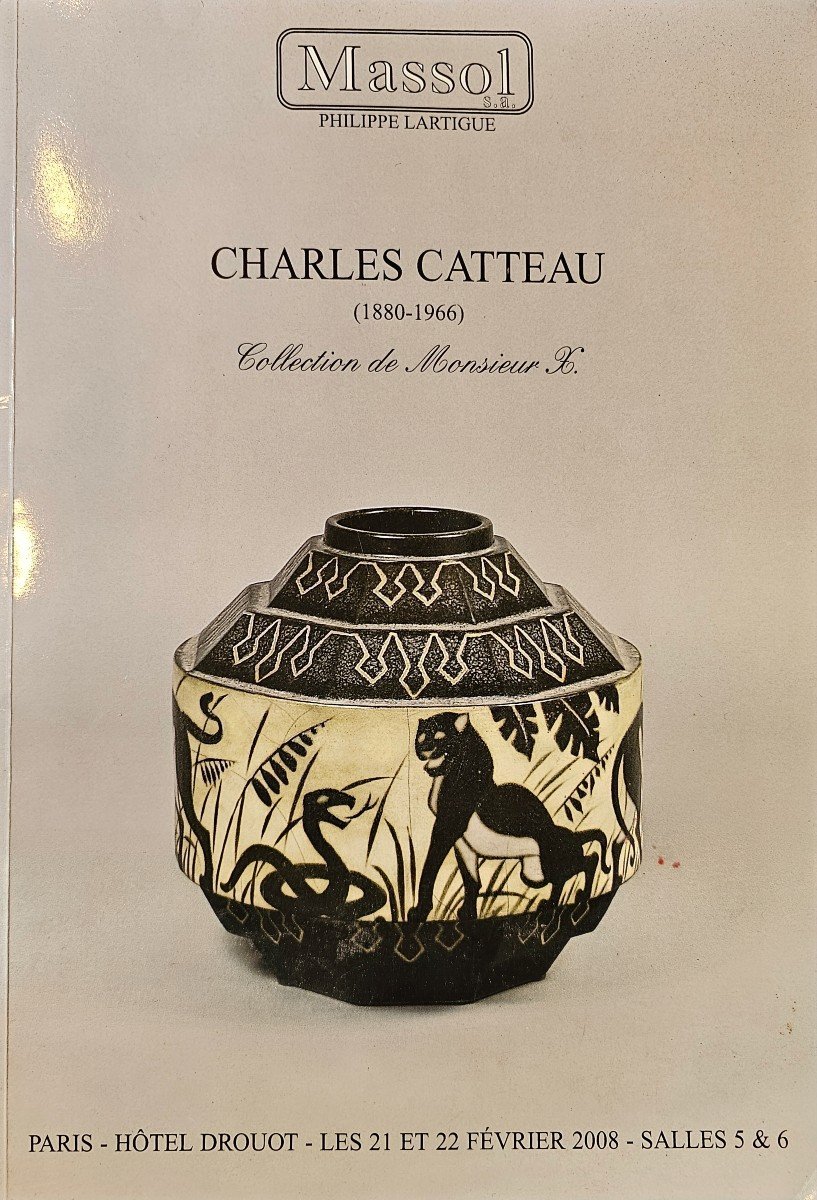Kéramis Stoneware Vase Signed Charles Catteau -photo-5