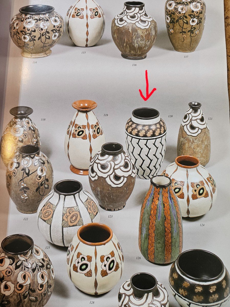 Kéramis Stoneware Vase Signed Charles Catteau -photo-6