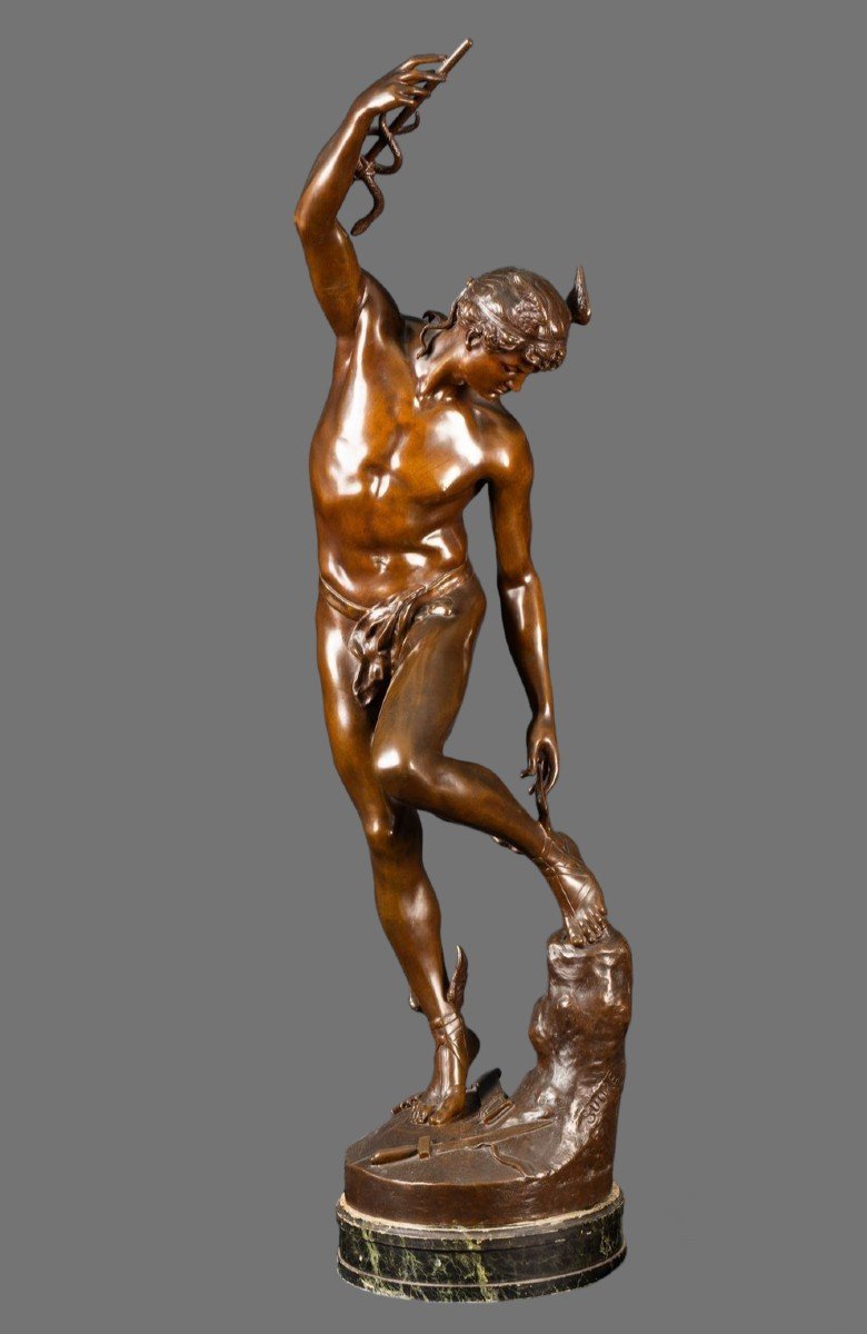 Bronze Entitled “the Departure Of Hermès” Signed Sudre Paris