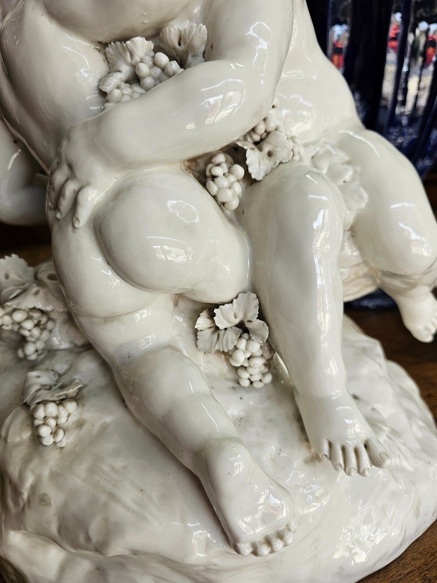 Joseph d'Aste (1881-1945), Manufacture De Capo Di Monte "the Kiss" In White Porcelain -photo-3