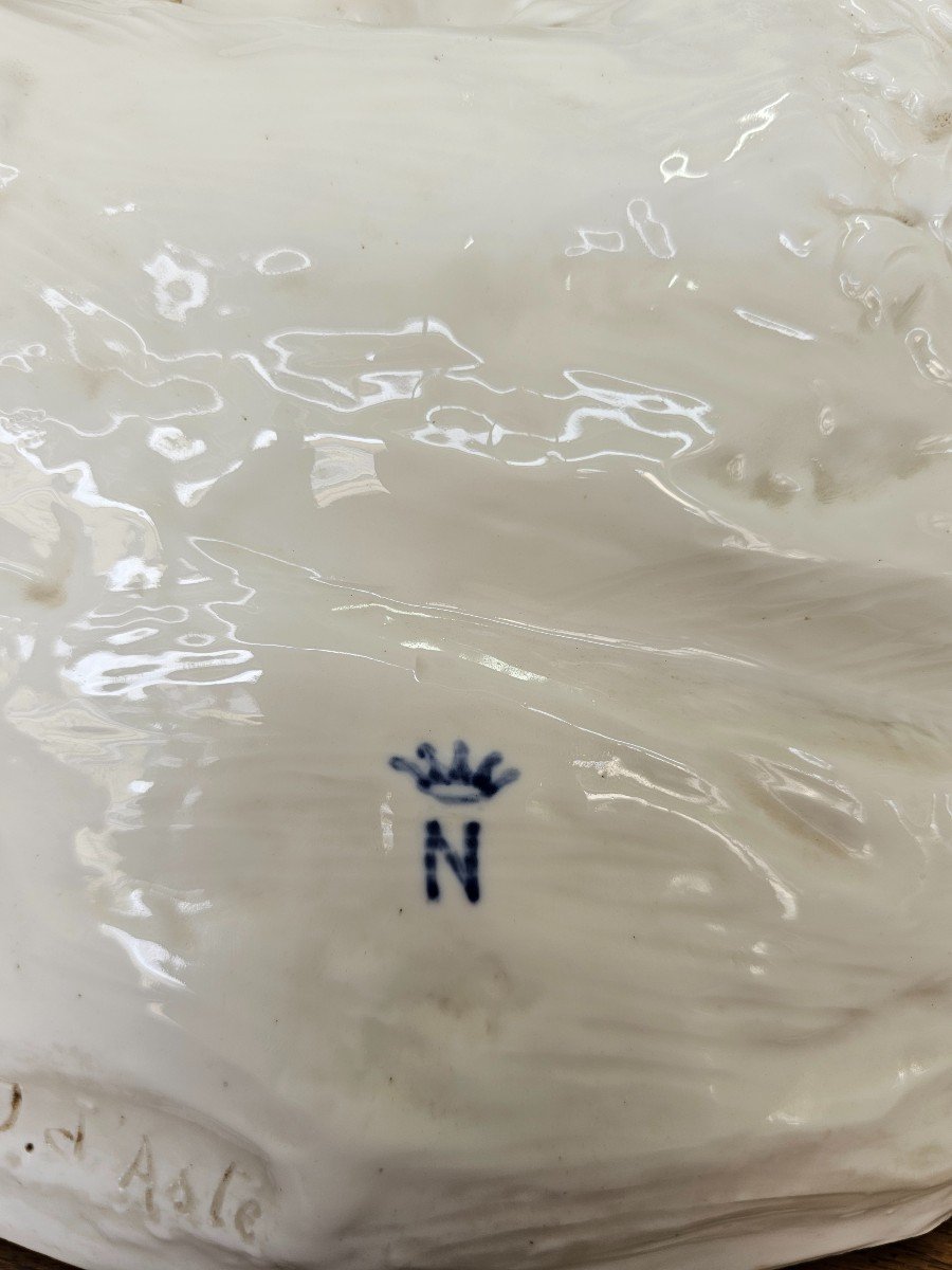 Joseph d'Aste (1881-1945), Manufacture De Capo Di Monte "the Kiss" In White Porcelain -photo-4