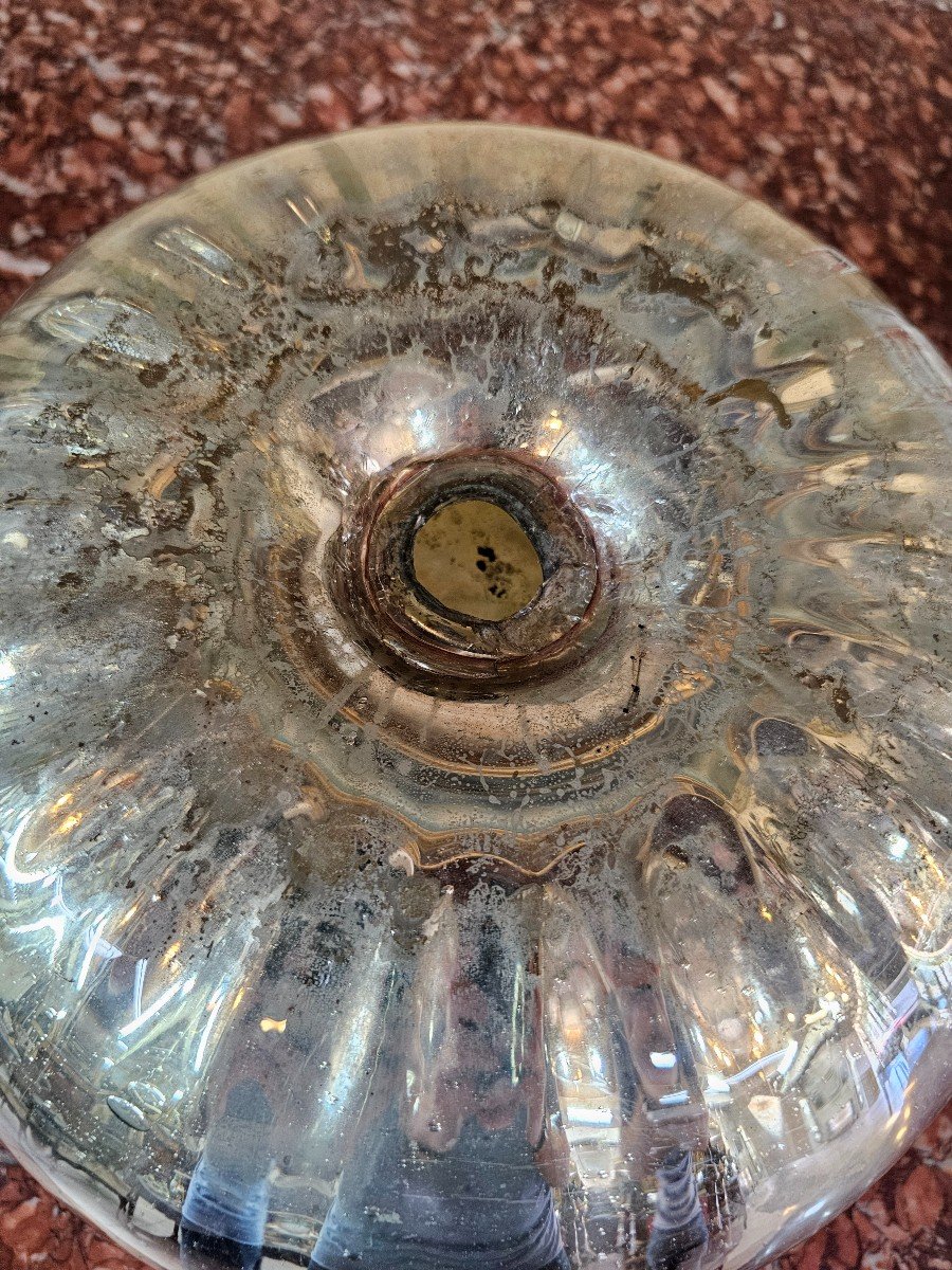 Importante Coupe à Fruits En Verre Mercurisé XIXème-photo-1