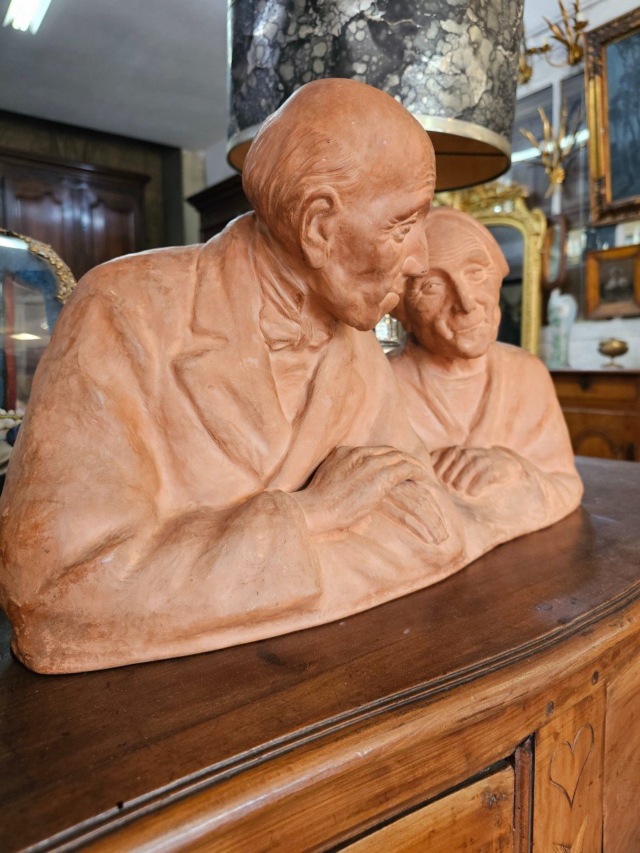 Important Terracotta Signed Gaston Hauchecorne-photo-2
