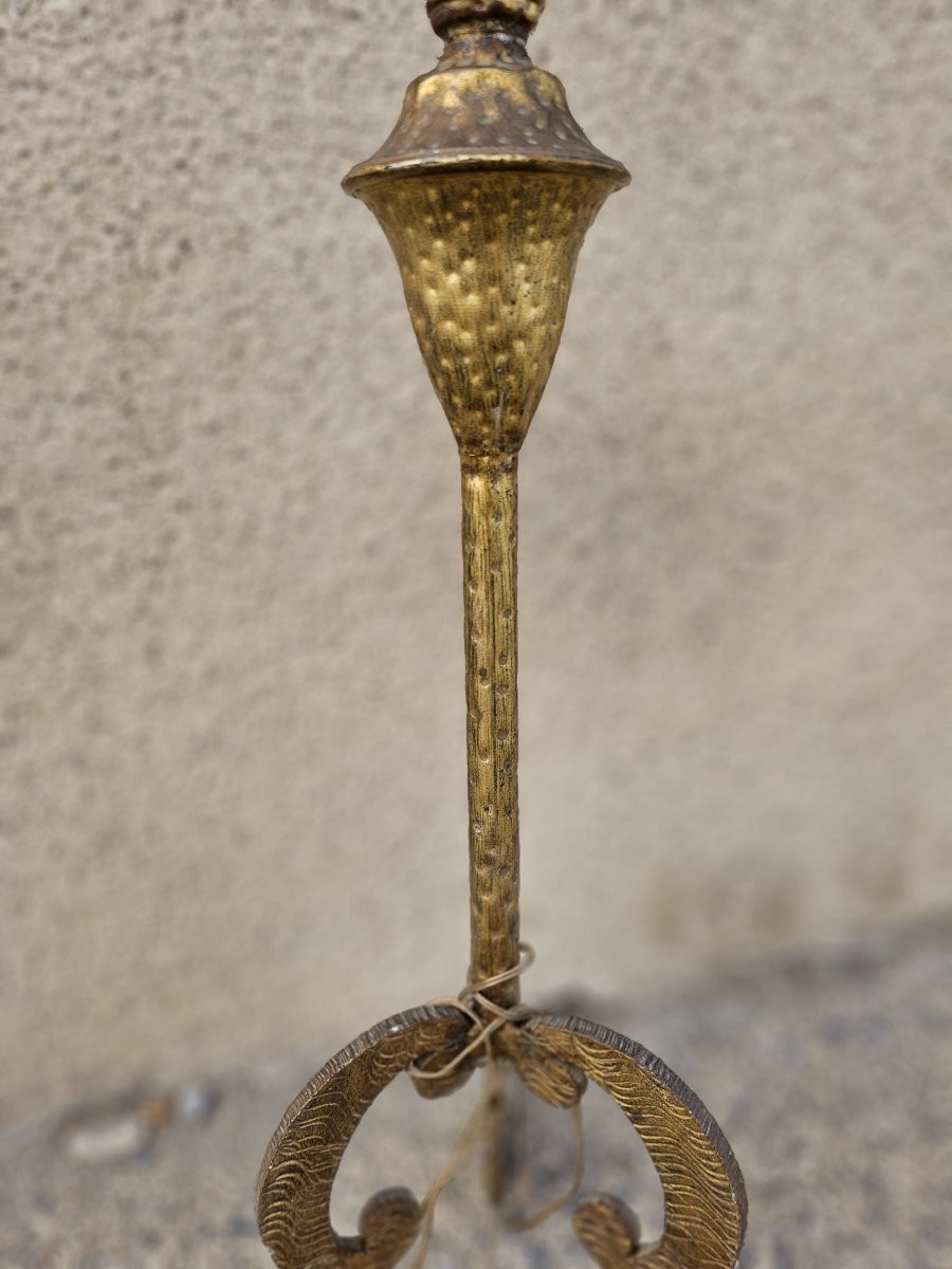 Gold Metal Floor Lamp -photo-1