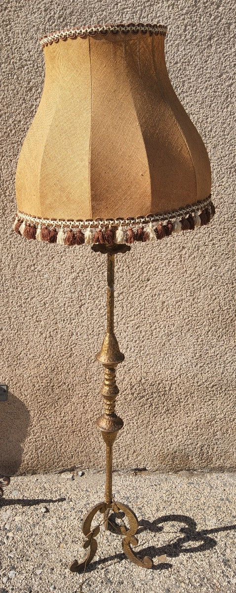 Gold Metal Floor Lamp 